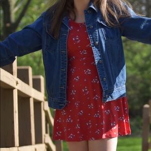 Red Floral Strappy Dress